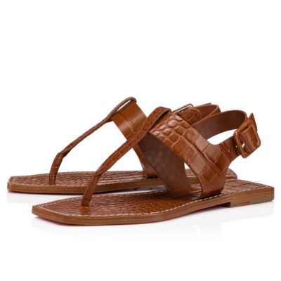 Sandalias Cubongo Christian Louboutin Mujer - Marrom - 1215230P572
